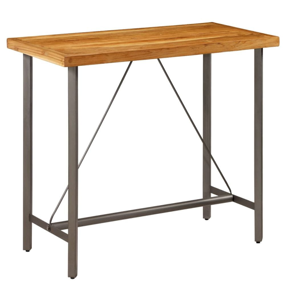 Petromila vidaXL Barový stôl, masívne recyklované teakové drevo, 120x58x106 cm